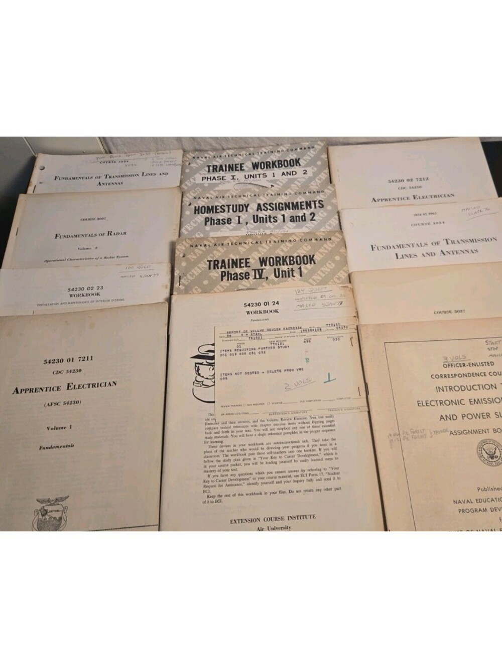 Huge Lot Department Of The Navy Electronic Emission Books Electrician Radar 1975